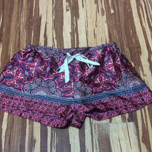 LAST CHANCE or CHARITY Japna Red and Blue Patterned Lounge Shorts